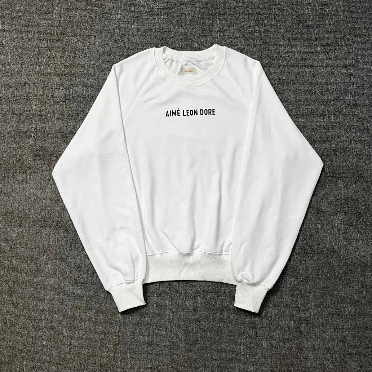Aimé Leon Dore Aimé Leon Dore White 'Aimé Leon Dore' Logo Sweatshirt White - 1