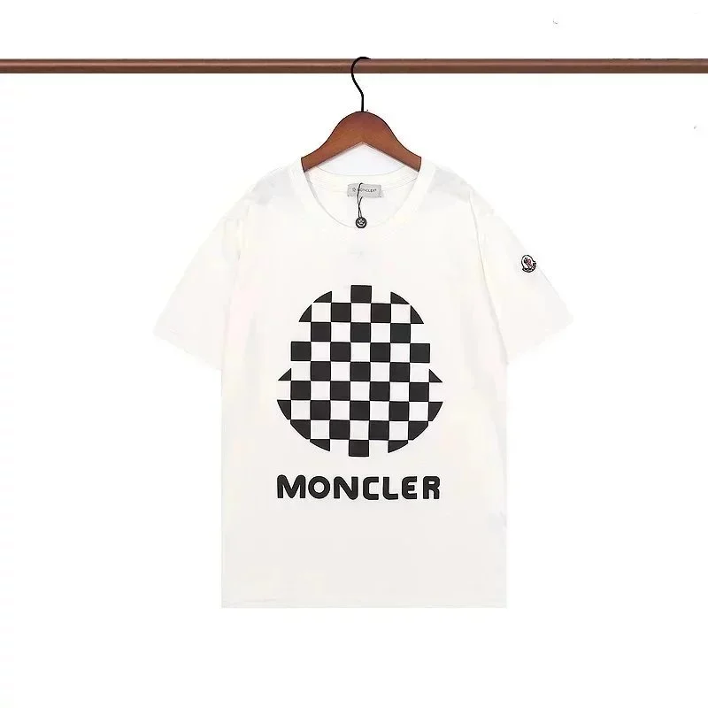 Moncler Checkerboard Logo T-Shirt White