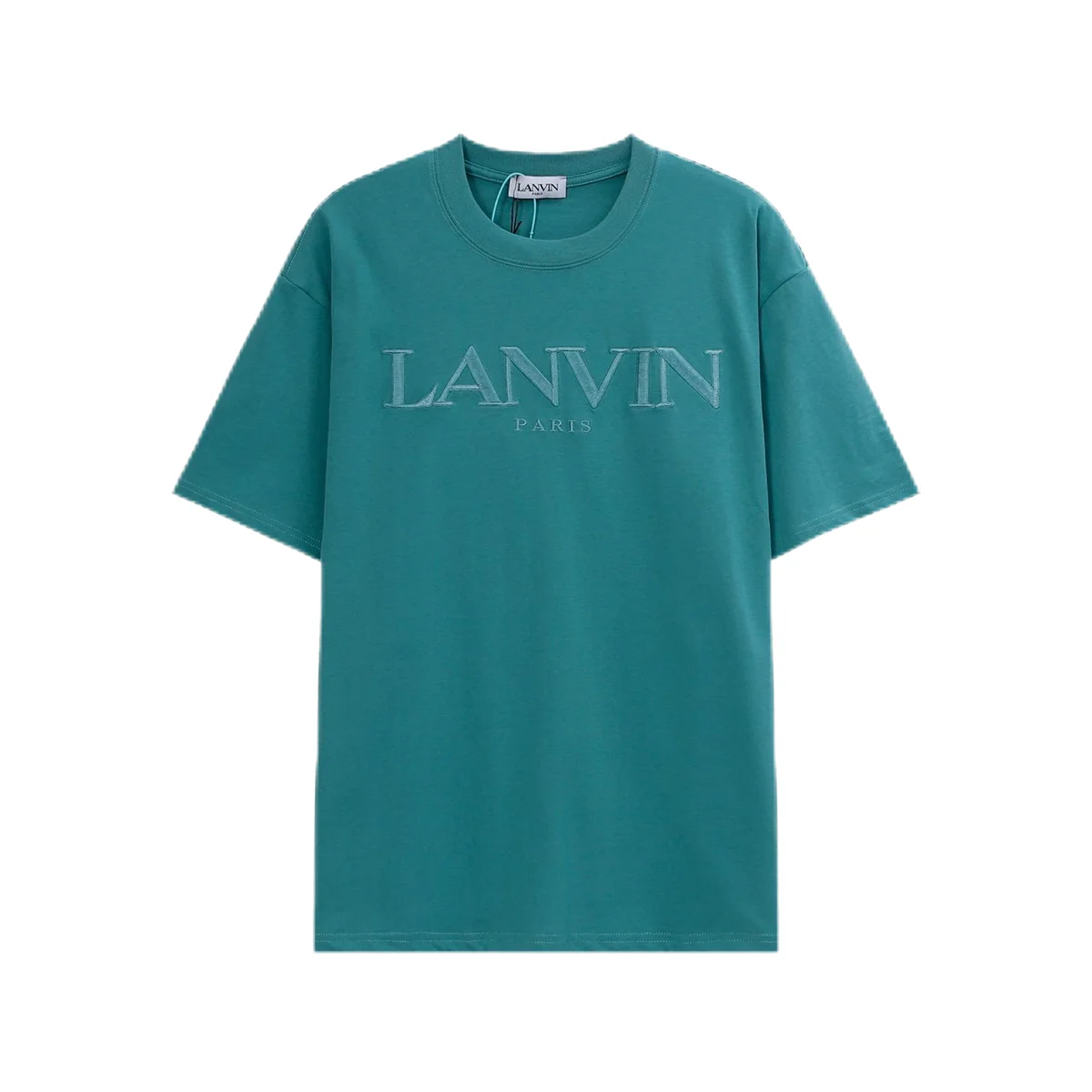 Lanvin Lanvin Teal Embroidered Logo T-Shirt Red - 1