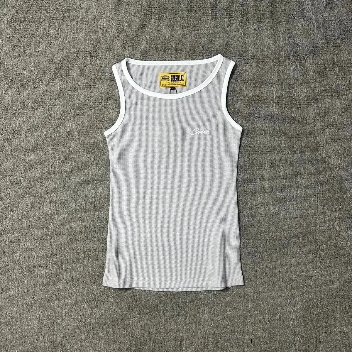 Guerillaz Guerillaz Solid Ribbed Tank Top Grey - 1