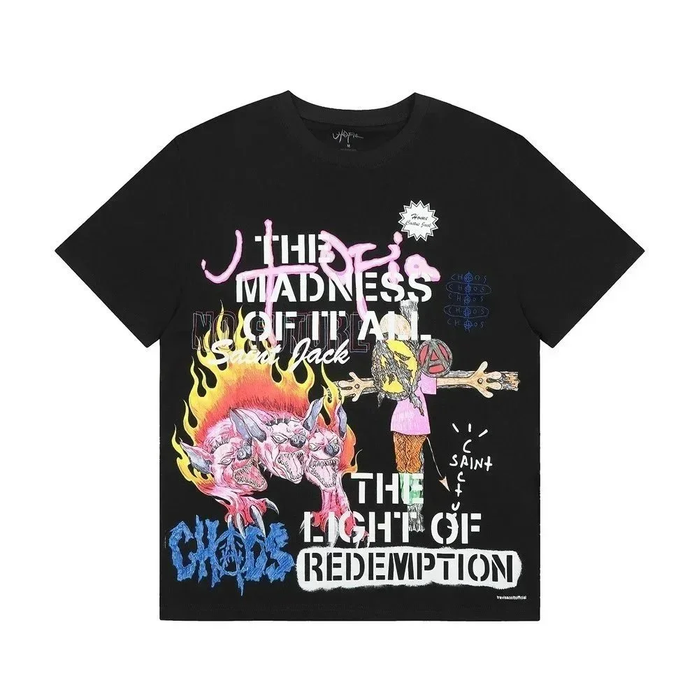 Travis Scott Black 'The Madness of It All' T-Shirt Black - 1