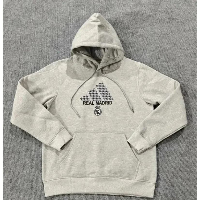 Real Madrid Adidas Real Madrid Grey Hoodie Grey - 1