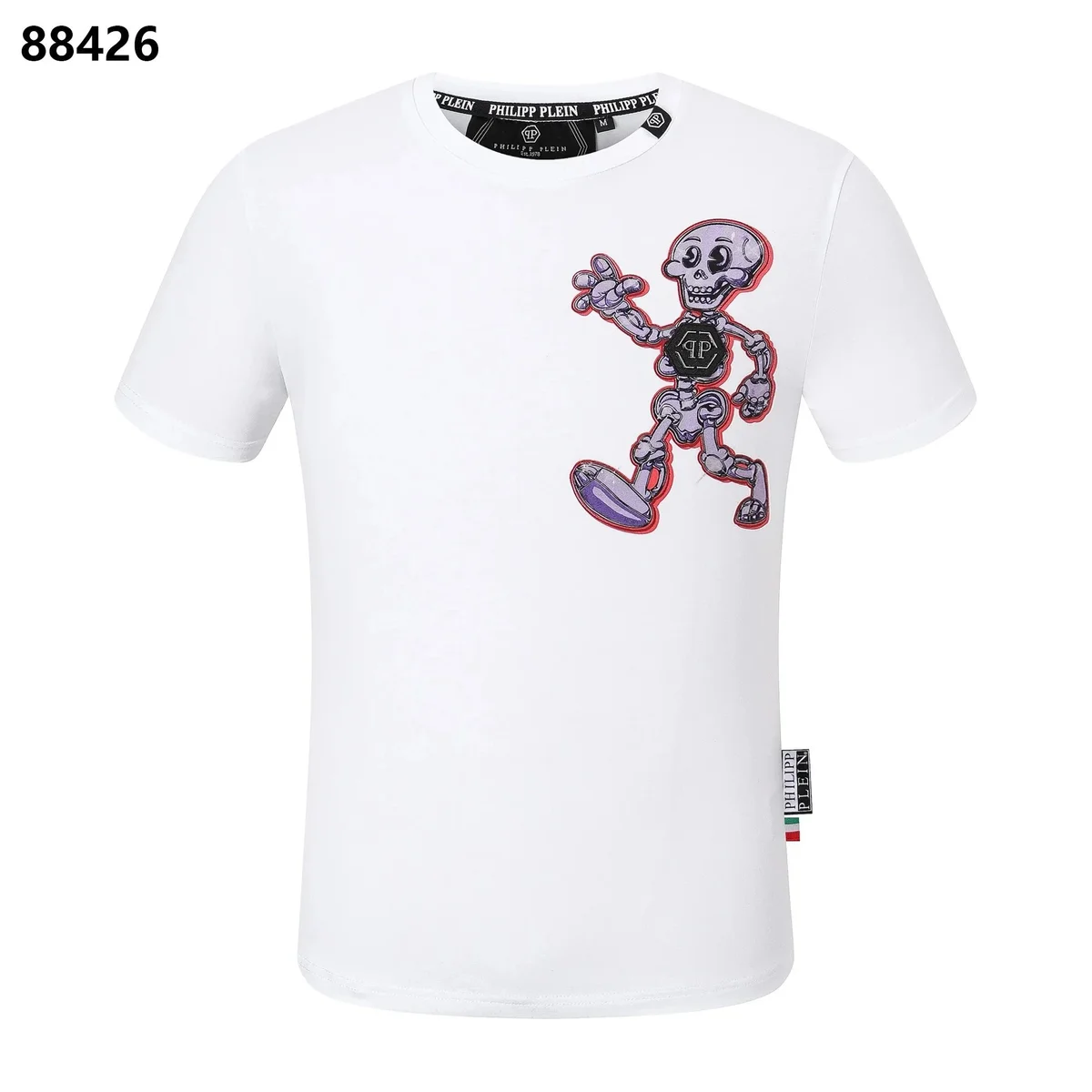 Philipp Plein Philipp Plein White Skull Graphic T-Shirt White - 1