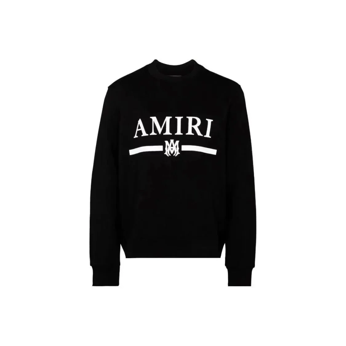 Amiri Amiri Black AM Logo Crewneck Sweatshirt Black - 1
