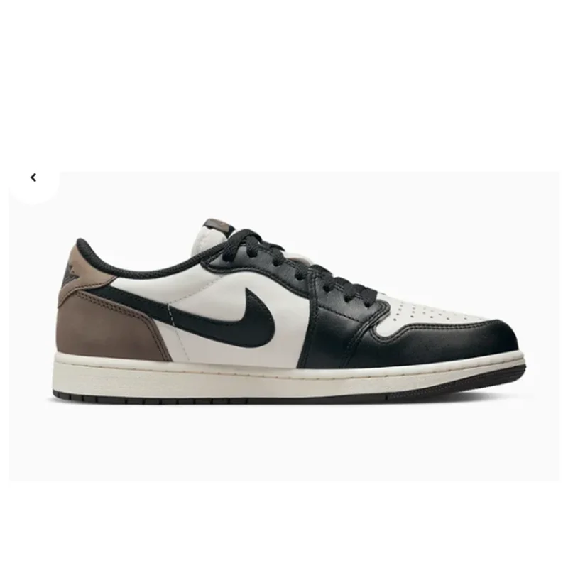 Jordan Nike Air Jordan 1 Low Black White Brown Sneakers Black - 1