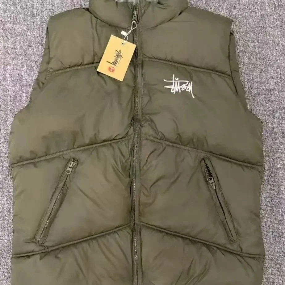Stussy Stussy Olive Puffer Vest Multicolor - 1