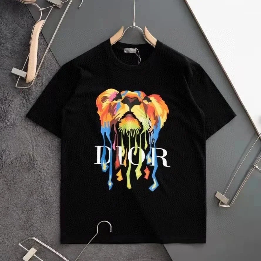 Dior Dior Lion Print Black T-Shirt Black - 1