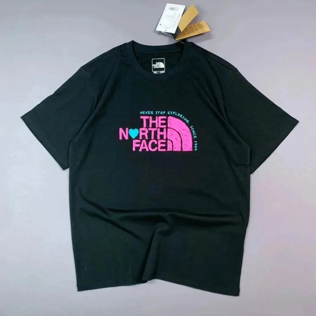 The North Face The North Face Black Pink Logo T-Shirt Black - 1