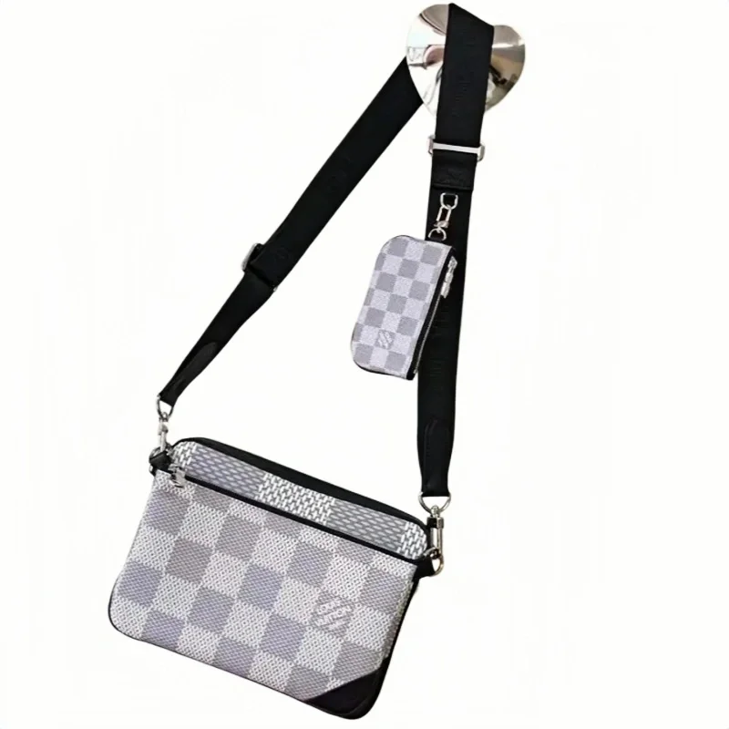 Louis Vuitton Damier Canvas Crossbody Bag with Coin Purse