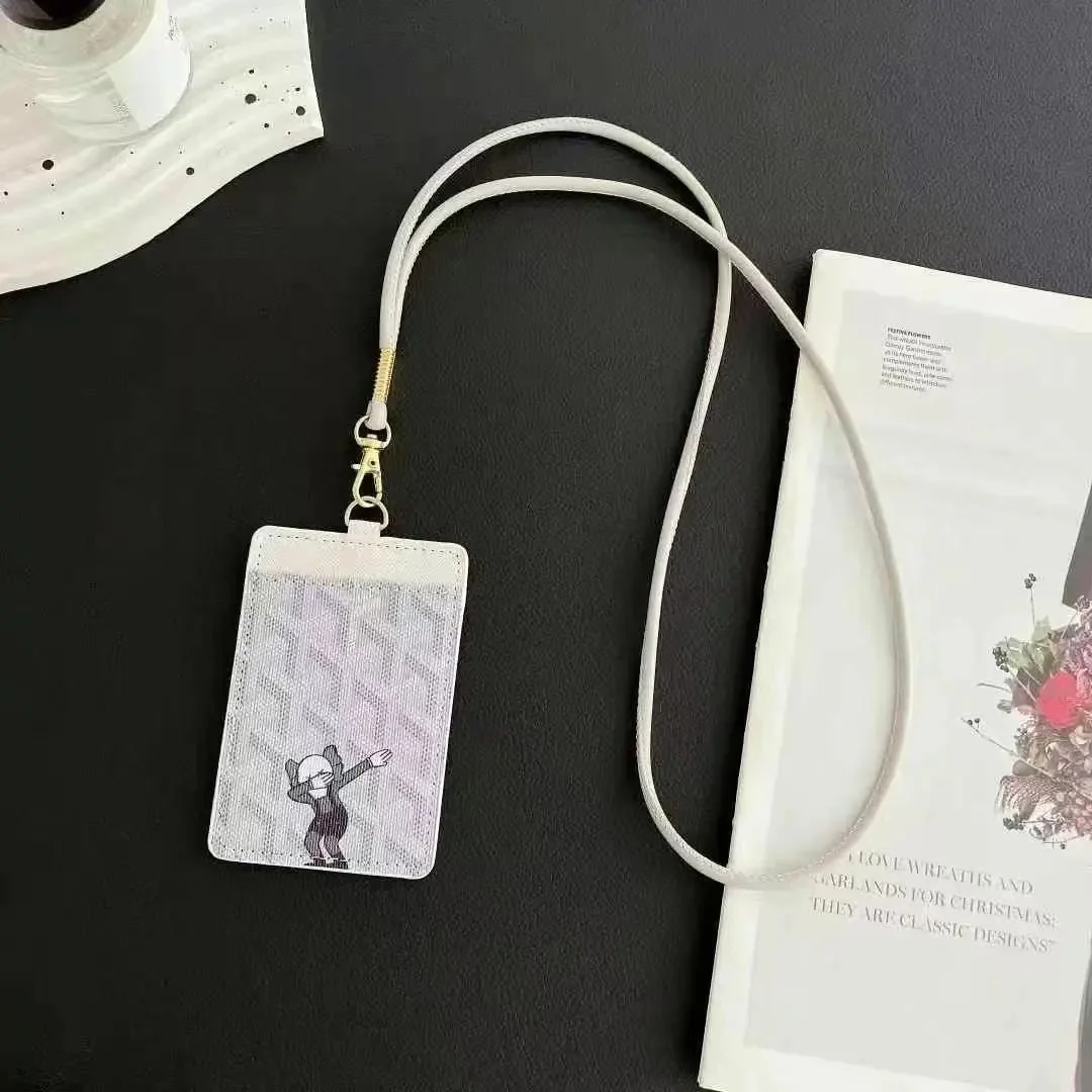 Fendi Unisex ID Card Holder with Lanyard White - 1