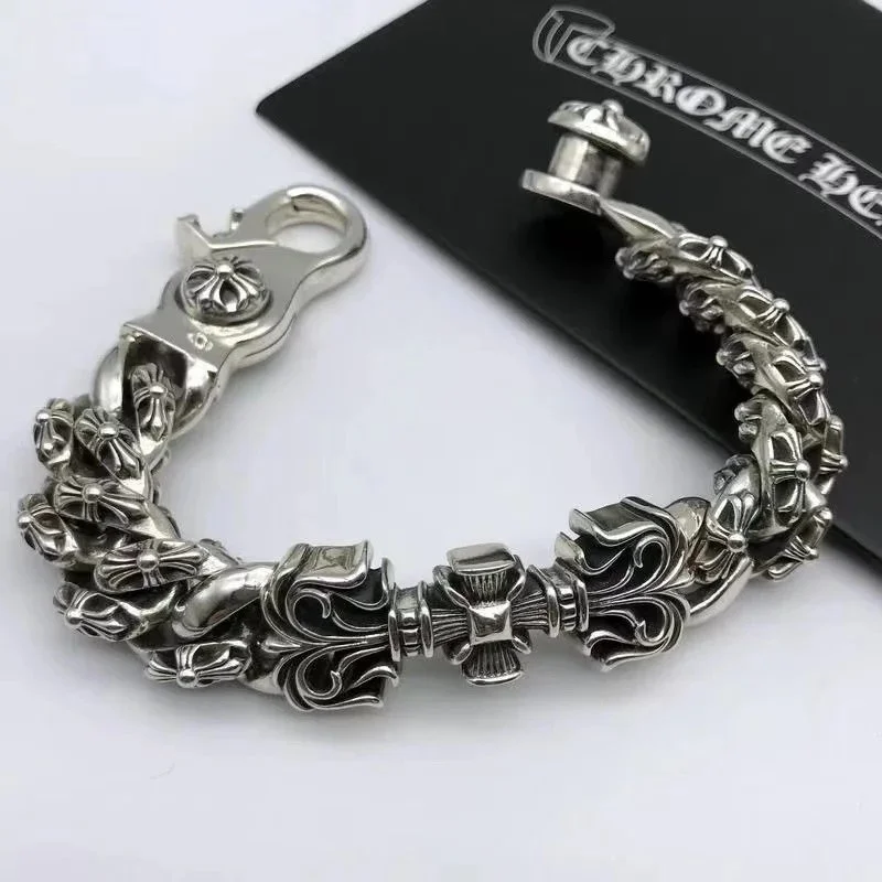 Chrome Hearts Chrome Hearts Cemetery Cross Bracelet Silver Jewelry Silver - 1