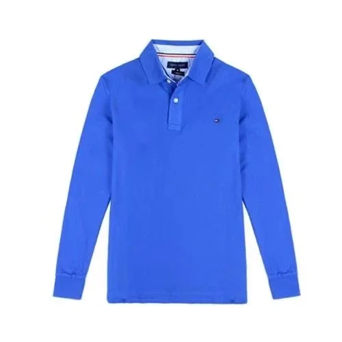Tommy Hilfiger Tommy Hilfiger Blue Long Sleeve Polo Shirt Blue - 1