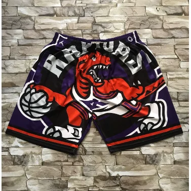 Other Basketball Shorts with Raptors Logo Design Purple - 1