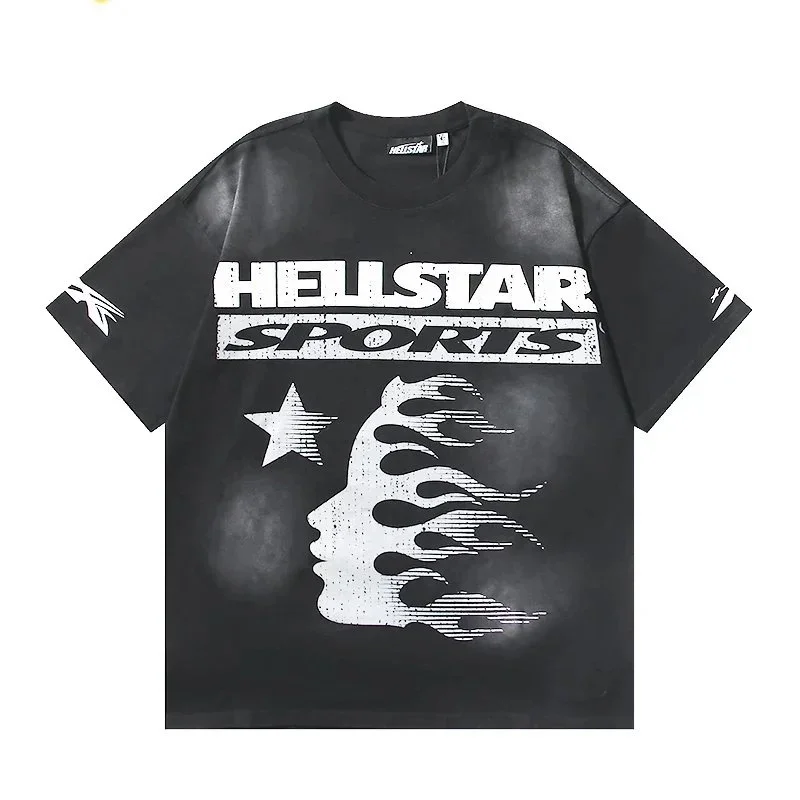 Hellstar Hellstar Sports Black Solid T-Shirt Black - 1