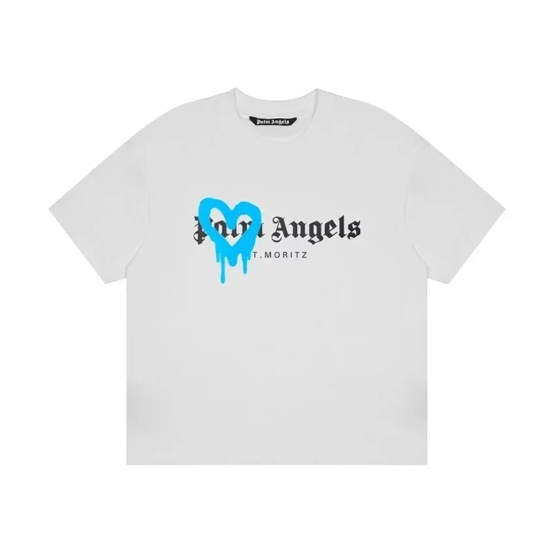 Palm Angels Palm Angels White Heart Logo T-Shirt White - 1