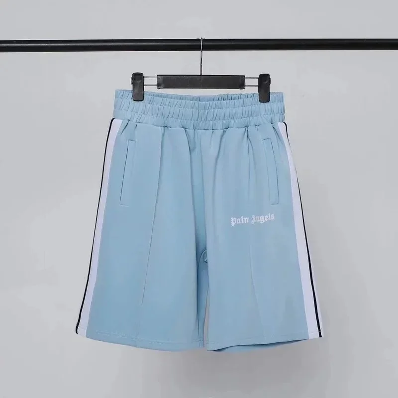 Palm Angels Palm Angels Bear Light Blue Shorts Blue - 1