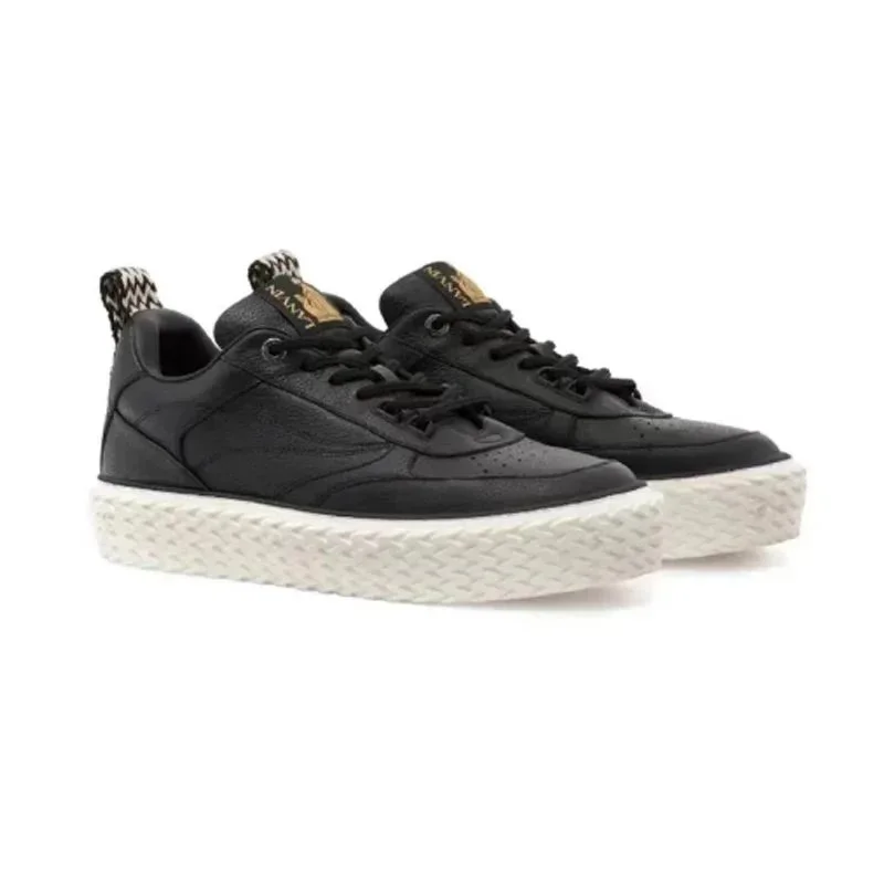 Other Black Leather Platform Sneakers Black - 1