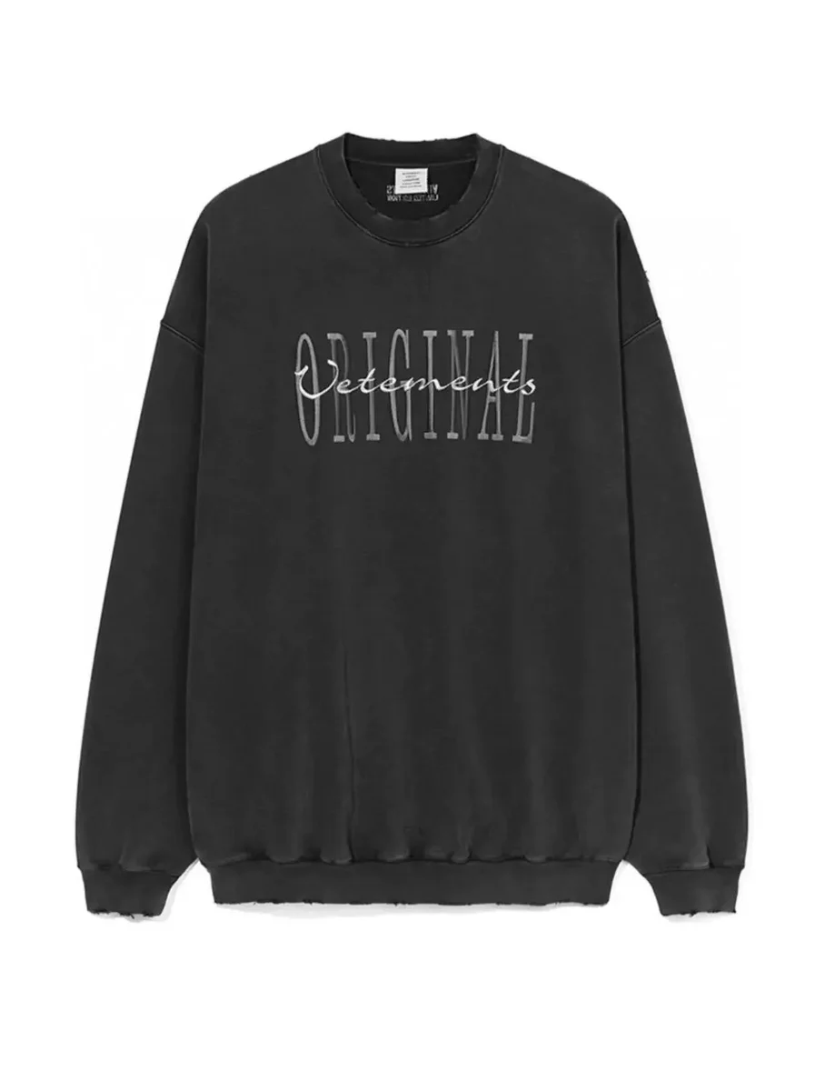 Vetements Vetements Original Black Oversized Sweatshirt Black - 1