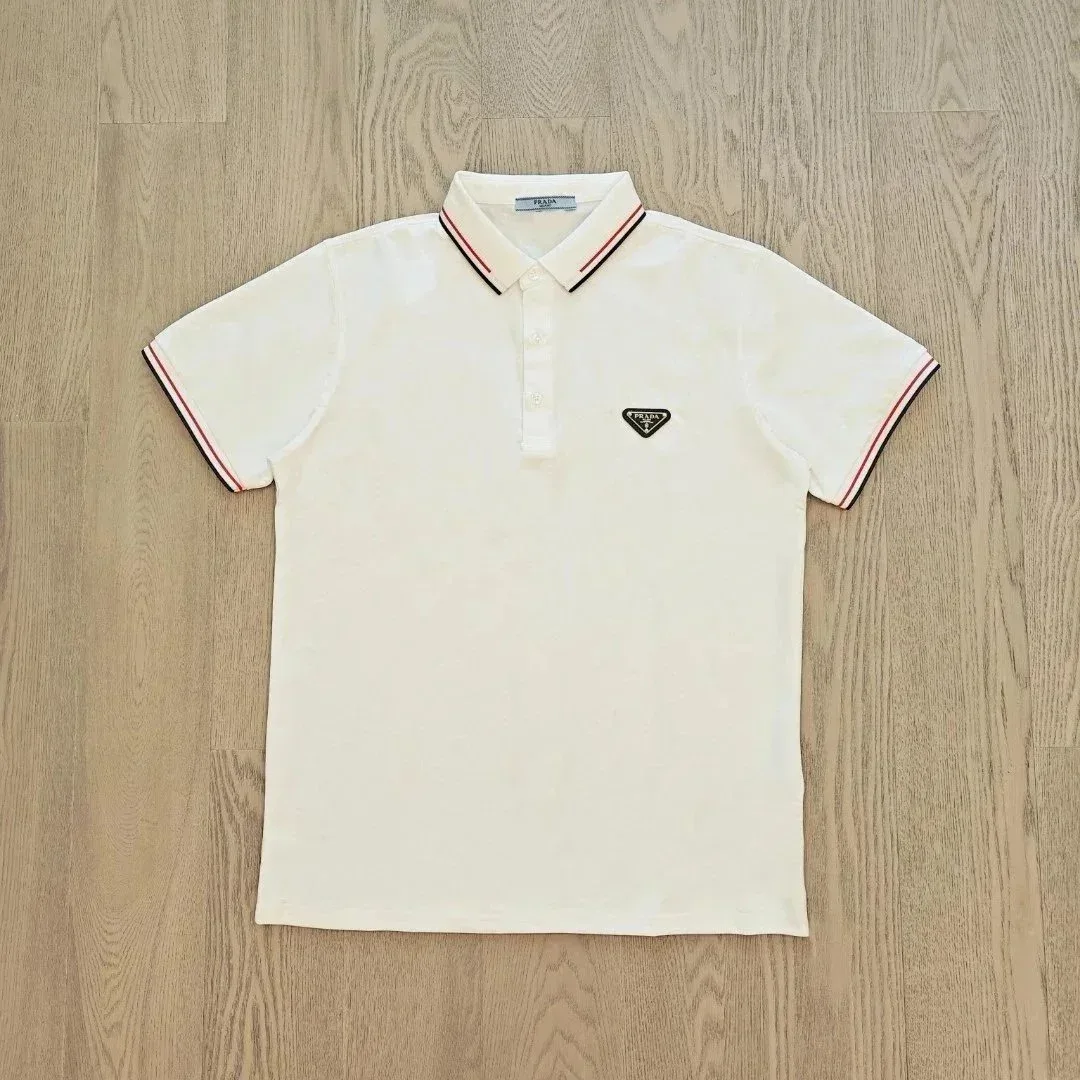 Prada Prada White Polo Shirt with Logo Patch White - 1