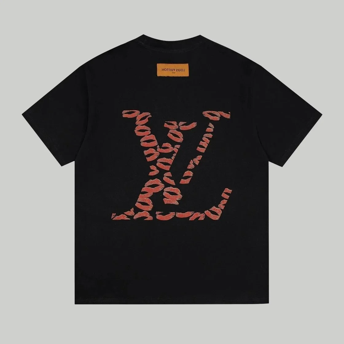 Louis Vuitton Louis Vuitton Lip Print T-Shirt Black Black - 1