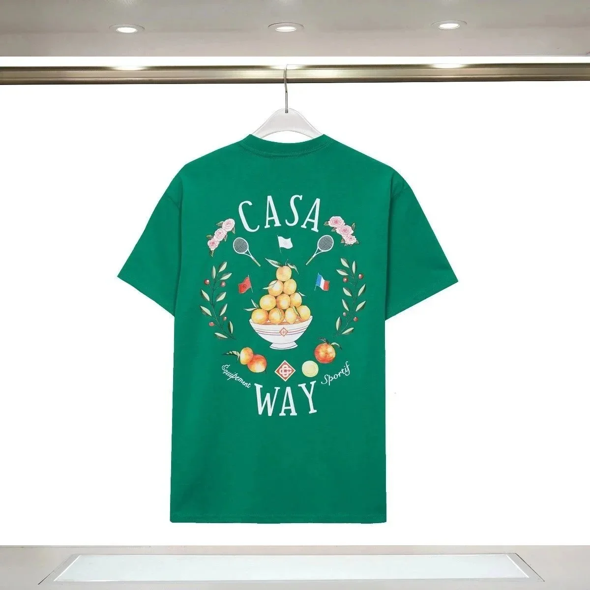 Casablanca Casa Way Green Fruit Print T-Shirt Green - 1