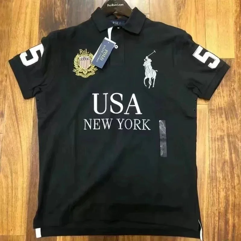 Polo Ralph Lauren Polo Ralph Lauren Big Pony USA New York Black Polo Shirt Black - 1