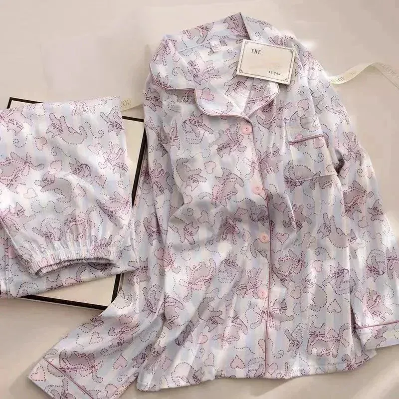 Other Women's Floral Print Pajama Set White - 1