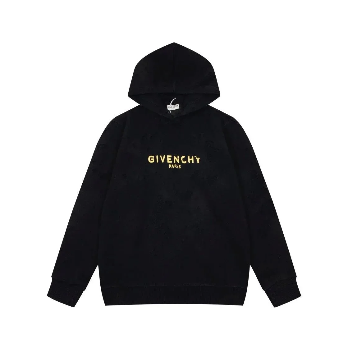 Givenchy Givenchy Black Gold Logo Hoodie Black - 1