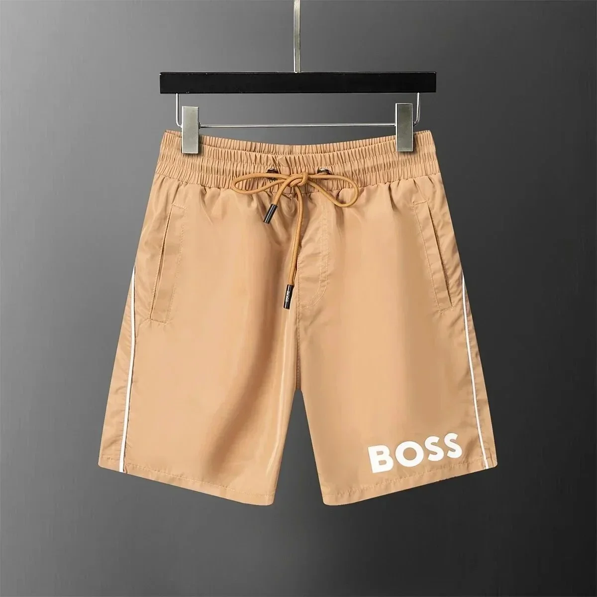 Hugo Boss Hugo Boss Beige BOSS Letter Print Shorts Beige - 1
