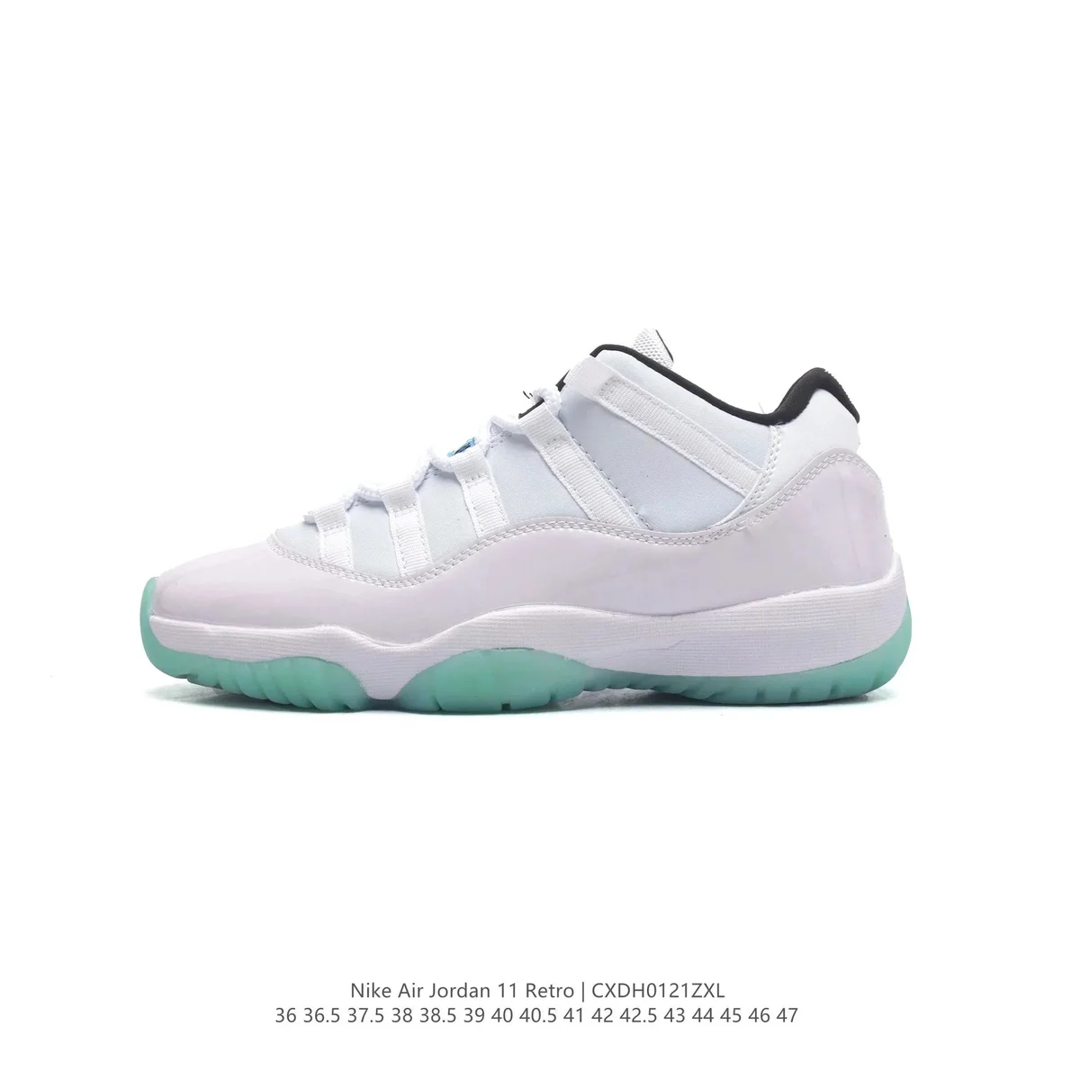 Jordan Nike Air Jordan 11 Retro White/Black/Green Sneakers White - 1