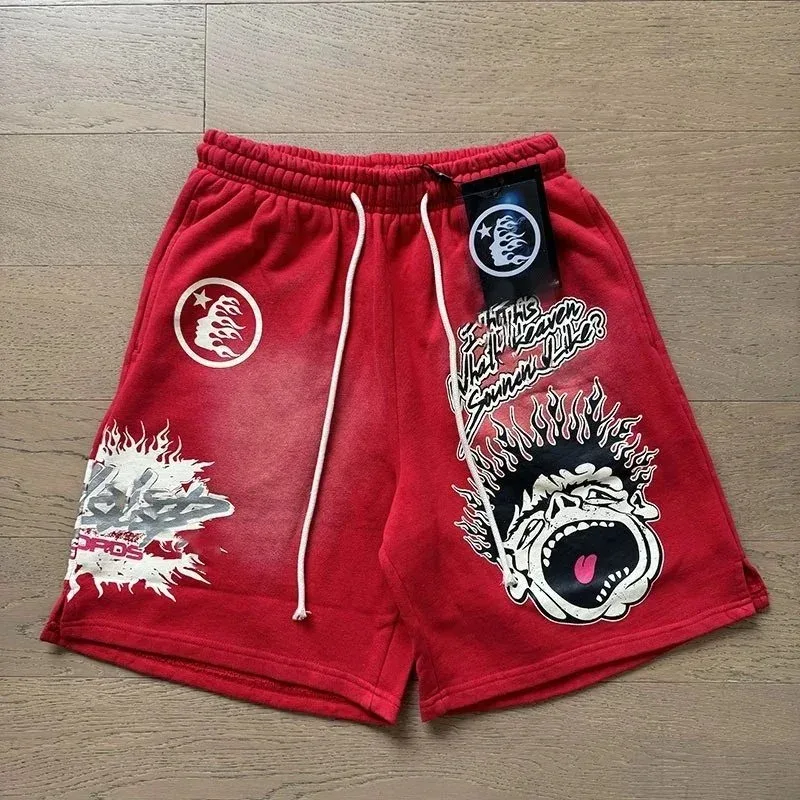 Other Red Printed Sweat Shorts Red - 1