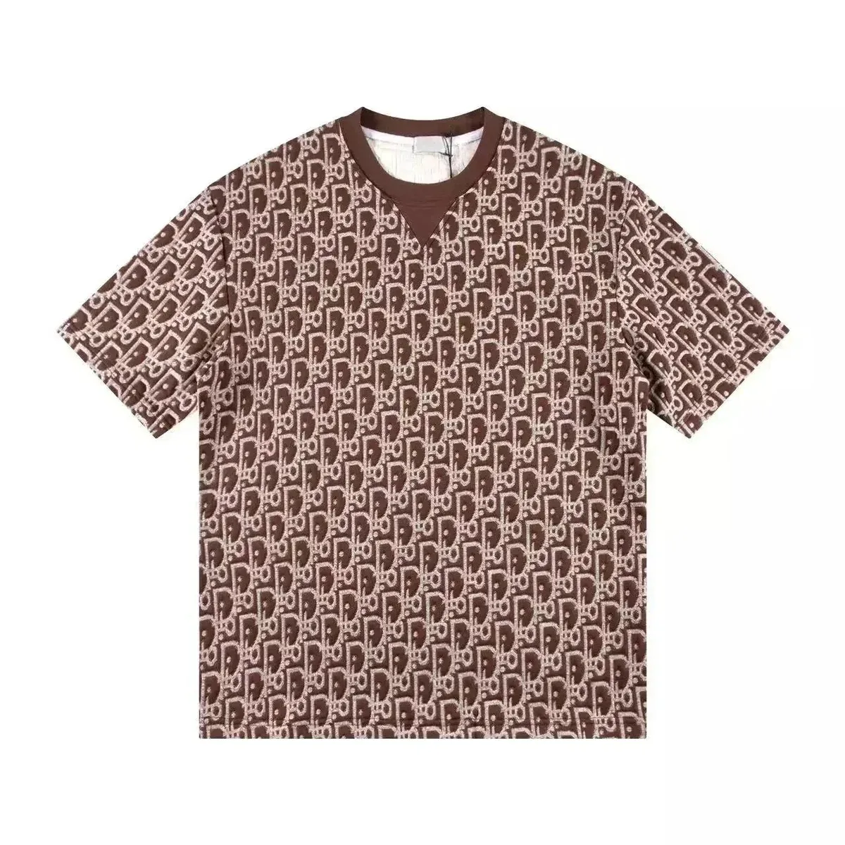 Dior Dior Monogram T-Shirt Brown Casual Top Brown - 1