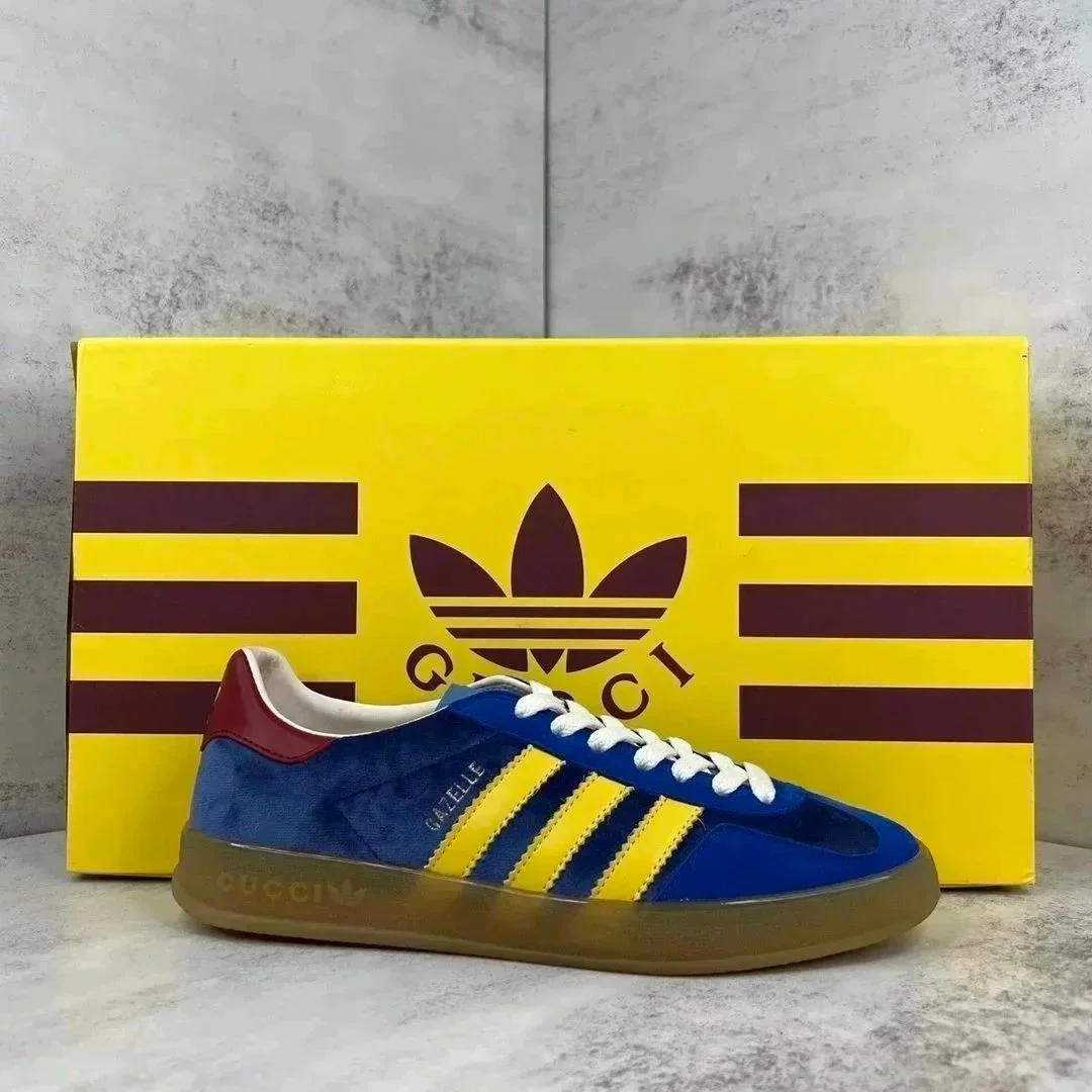 Adidas Adidas Gazelle Blue Yellow Sneakers Blue - 1