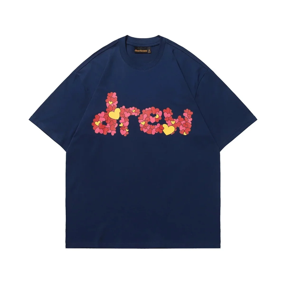 Drew House Drew House Navy Heart Print T-Shirt Navy - 1