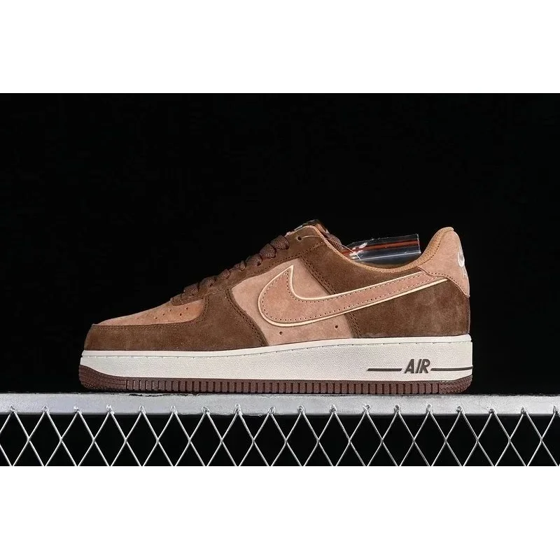Nike Nike Air Force 1 Brown Suede Sneakers Brown - 1