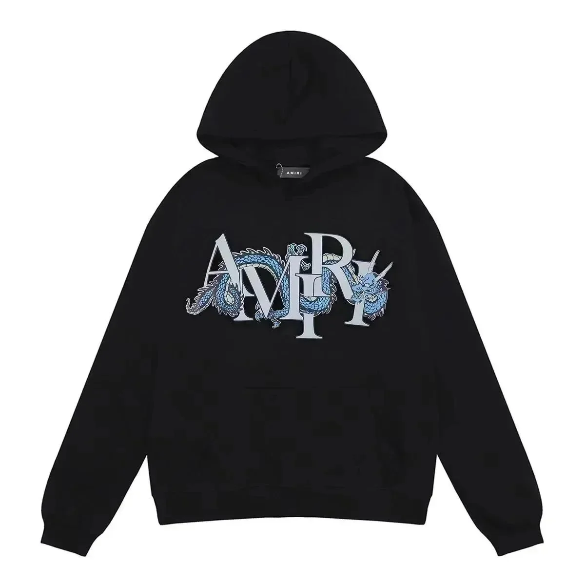 Amiri Amiri Black Dragon Embroidered Hoodie Black - 1