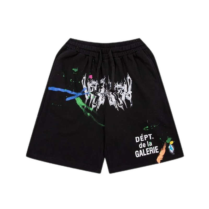 Other Black Paint Splatter Shorts with Dépt. de la Galerie Print Black - 1