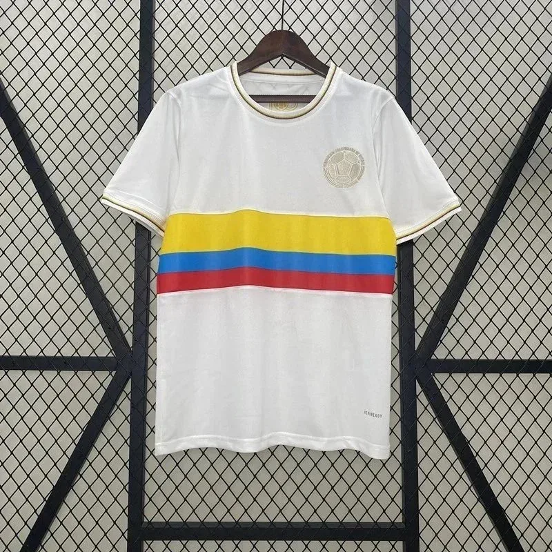 Adidas Adidas Classic White Yellow Blue Red Striped Jersey White - 1