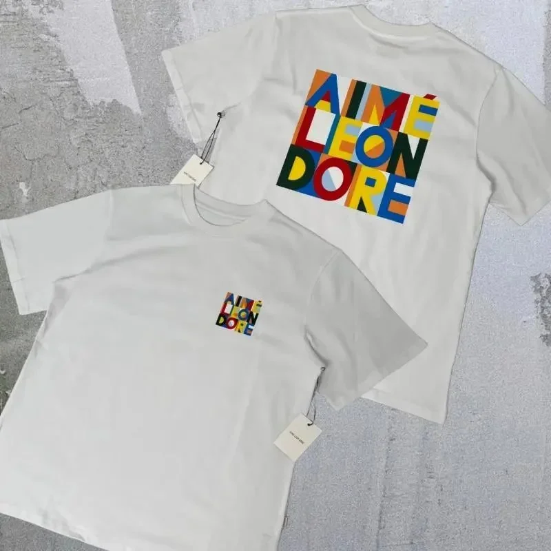 Aimé Leon Dore Aimé Leon Dore White Color Block T-Shirt White - 1