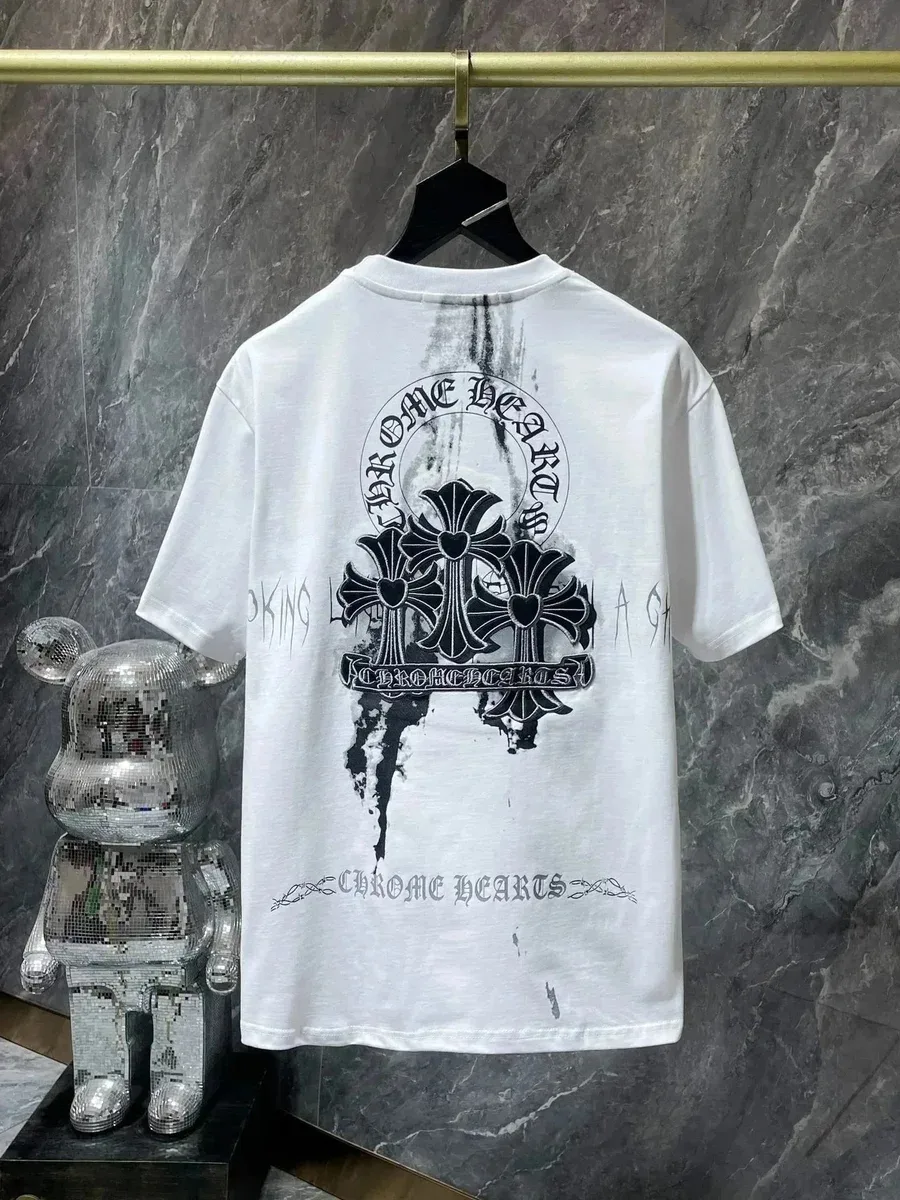 Chrome Hearts Chrome Hearts White Cross Print T-Shirt White - 1