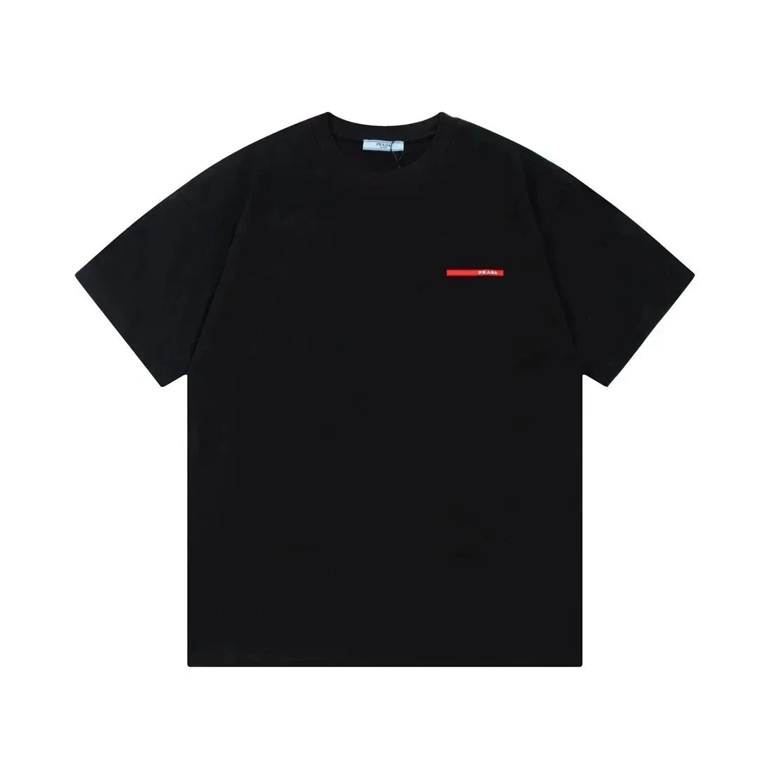 Prada Prada Black Red Logo T-Shirt Black - 1