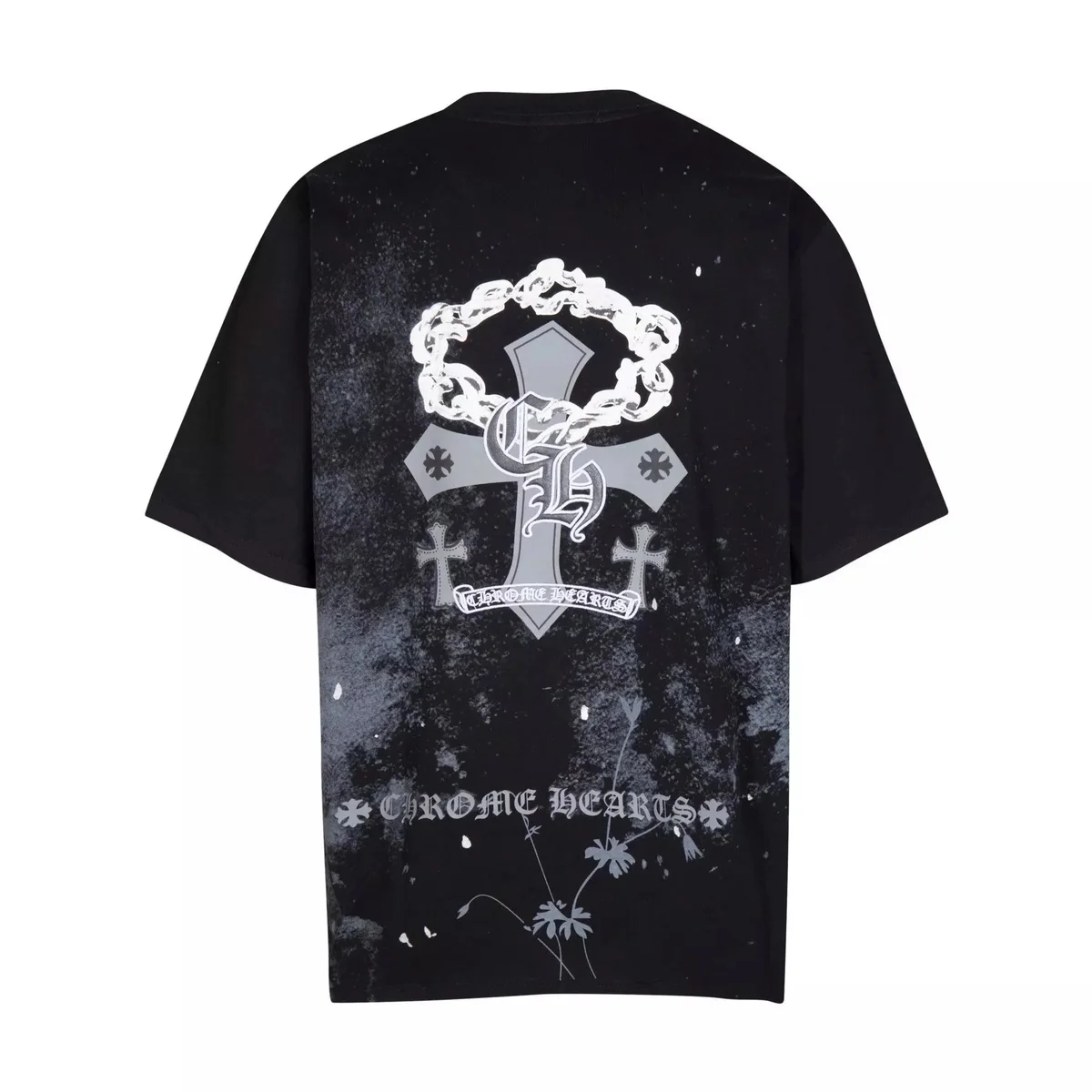 Chrome Hearts Chrome Hearts Black Cross Print T-Shirt Black - 1