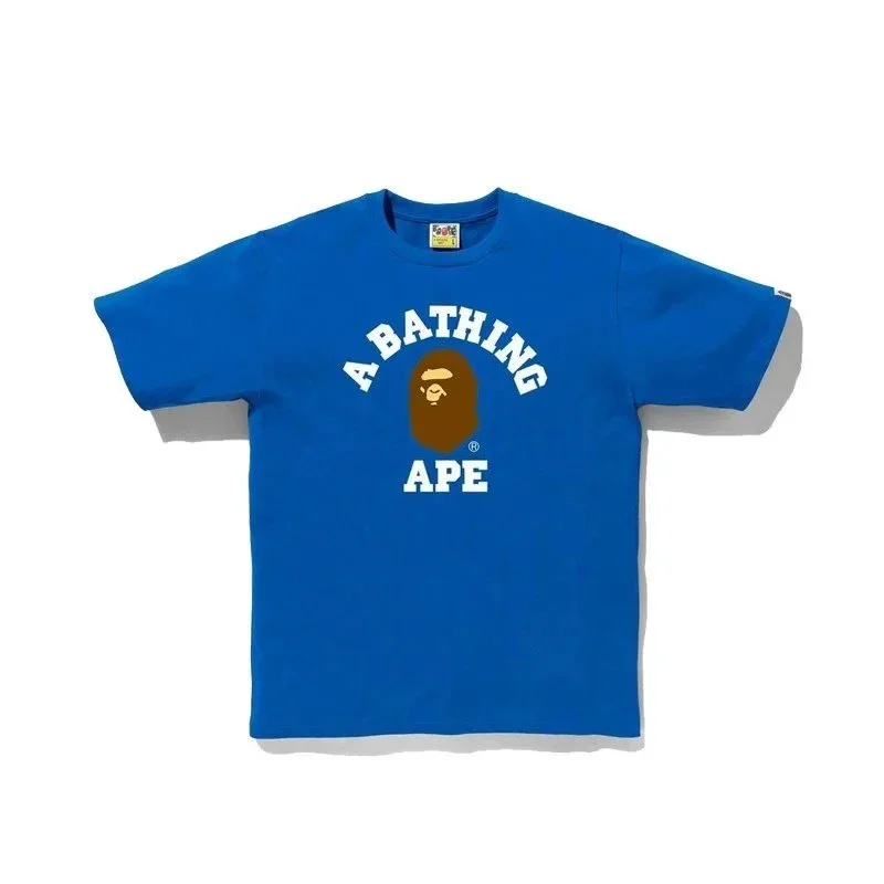 A Bathing Ape A Bathing Ape College Logo T-Shirt Blue Blue - 1
