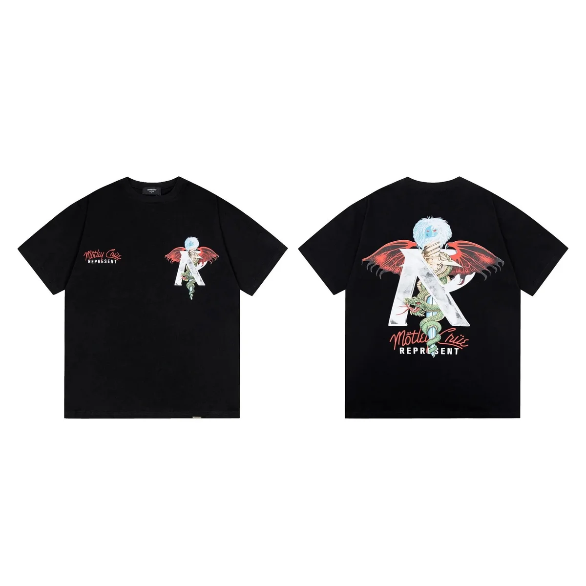 Represent Represent Motley Crue T-Shirt Black Black - 1