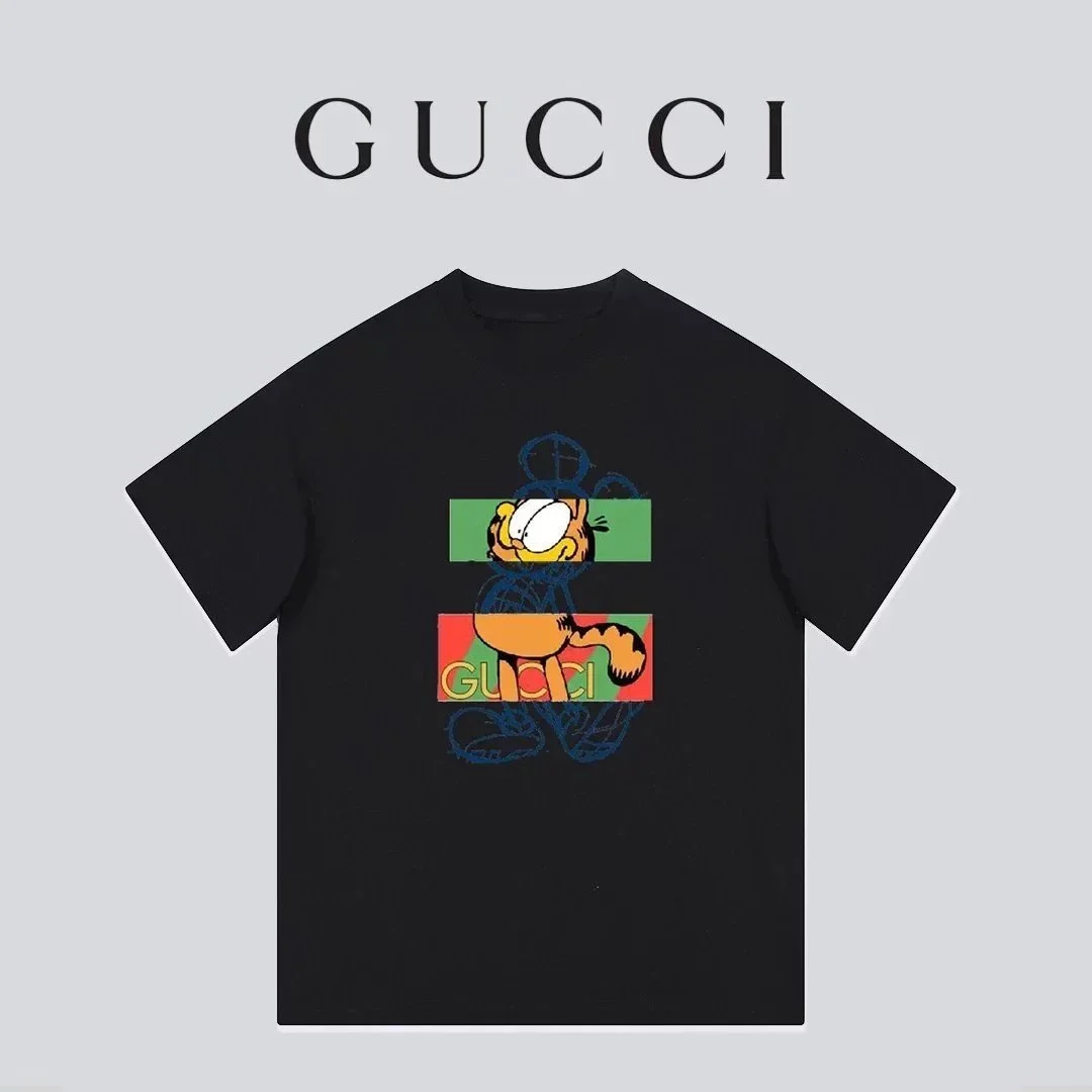 Gucci Gucci Garfield T-Shirt Black Black - 1