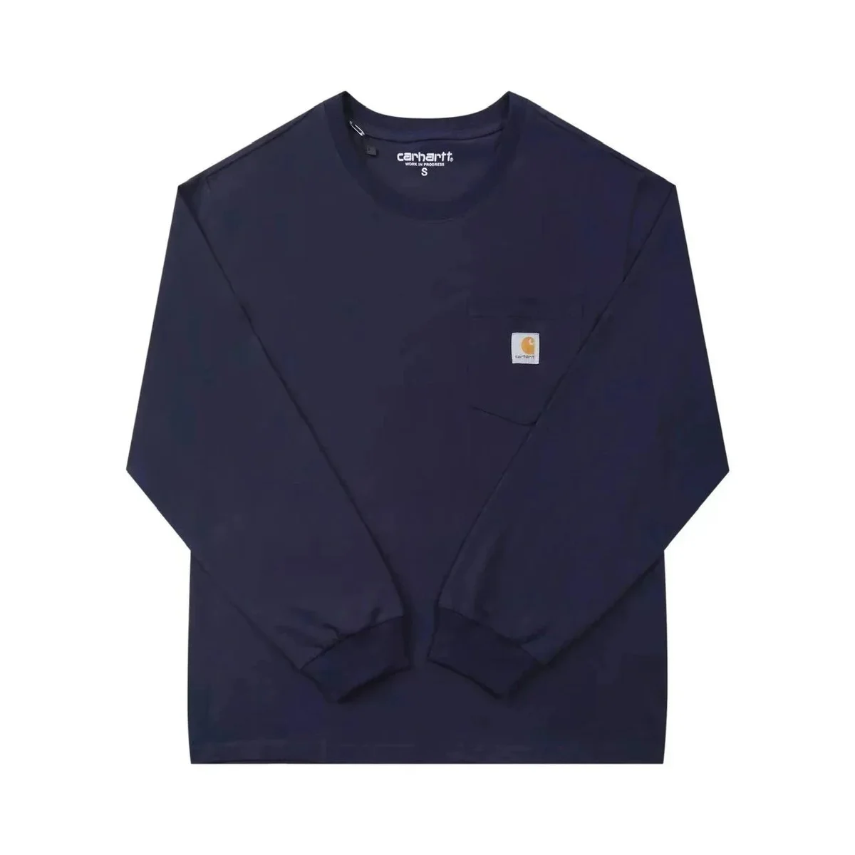 Carhartt Carhartt Pocket Long Sleeve T-Shirt Navy Navy - 1