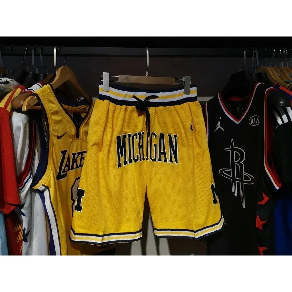 Jordan Basketball Shorts 'Michigan' Yellow Yellow - 1