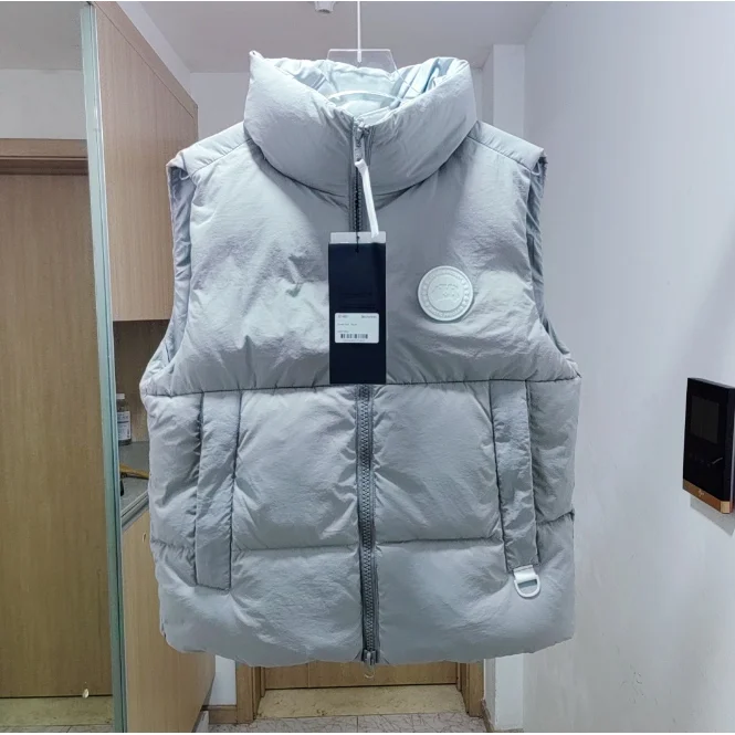 Other Unisex Light Grey Puffer Vest Grey - 1