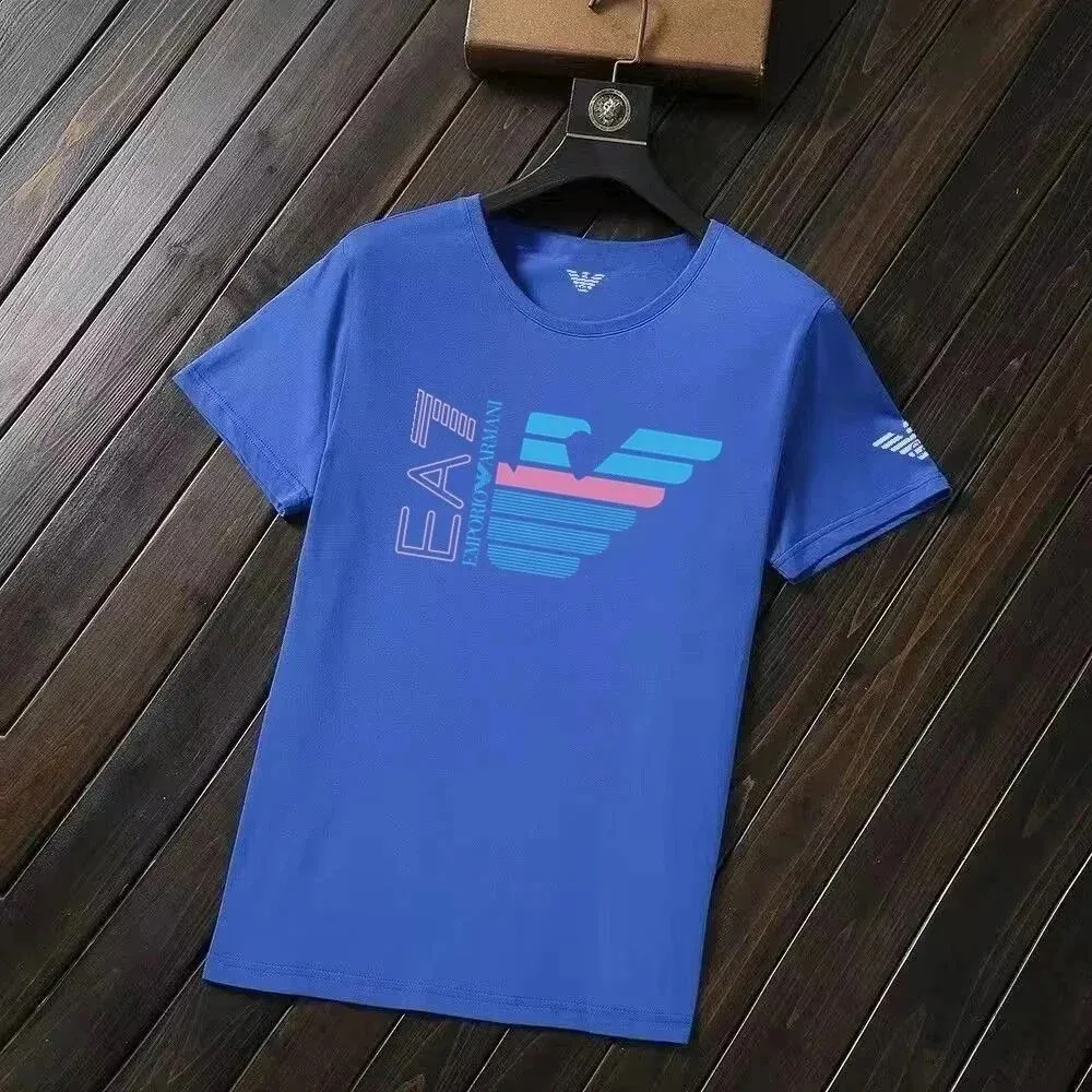 Armani Emporio Armani Blue Eagle Print T-Shirt Blue - 1
