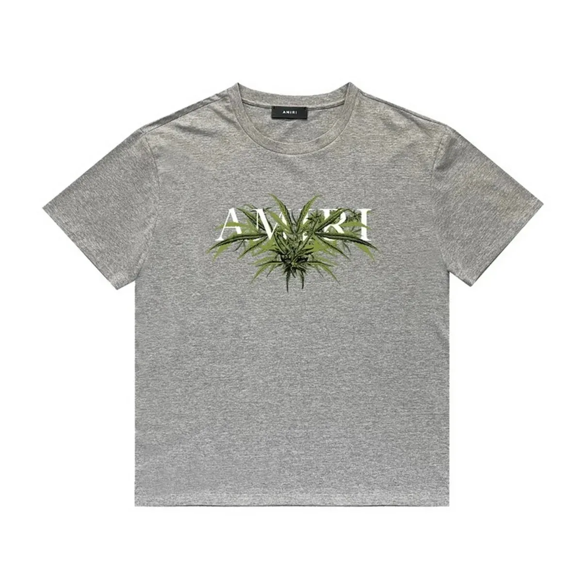 Amiri Amiri Grey Cannabis Leaf T-Shirt Grey - 1